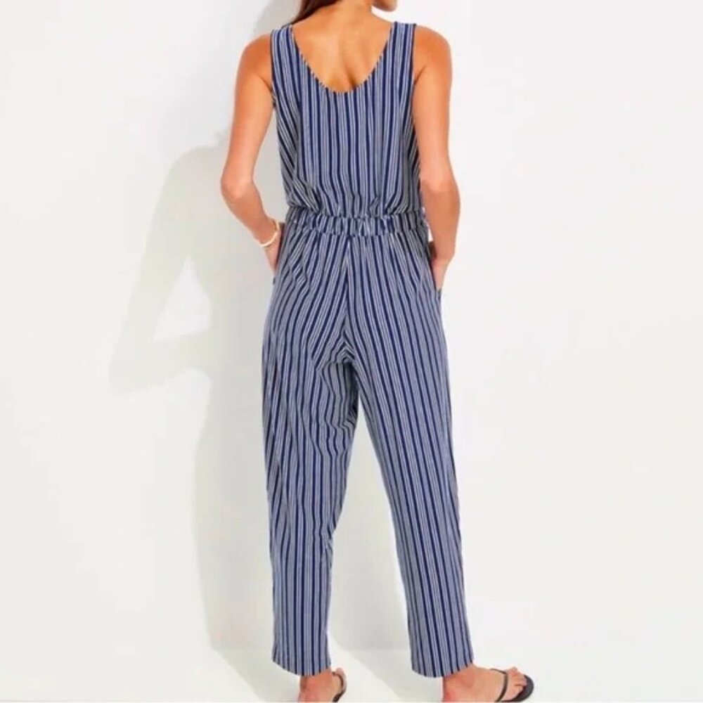 Vineyard Vines Blue and White Striped Jumpsuit - Picture 2 of 12